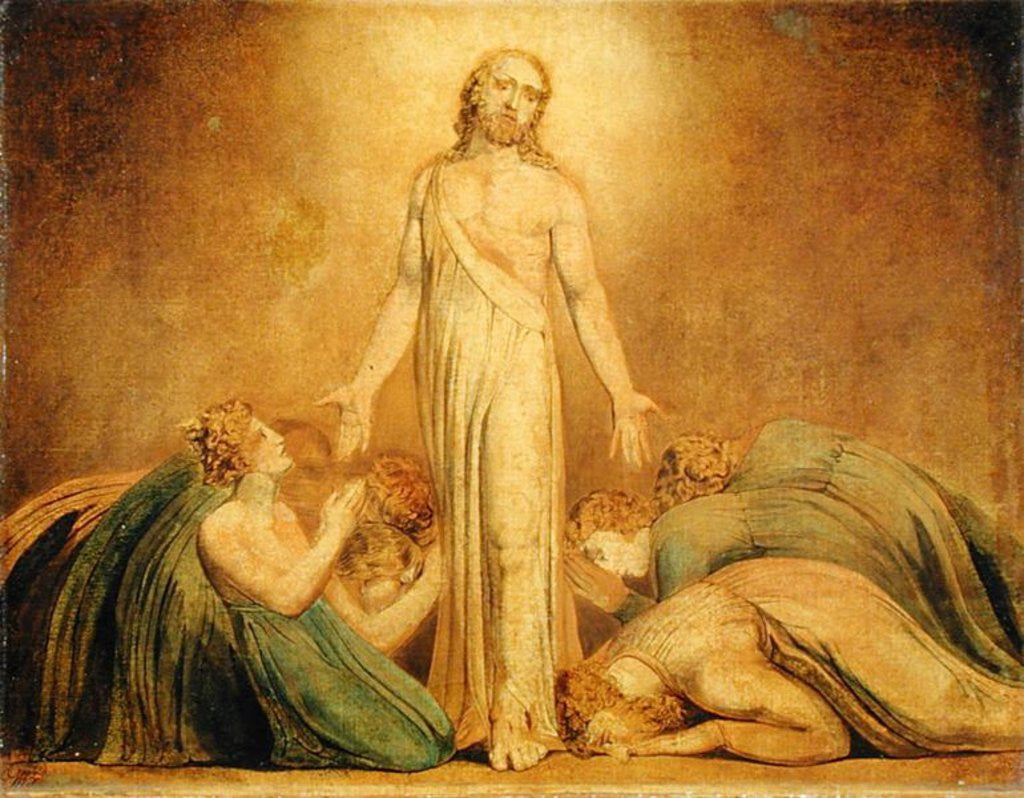 Detail of Christ Appearing to the Apostles after the Resurrection by William Blake