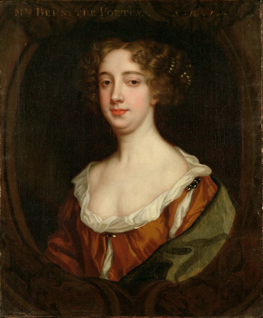 Detail of Aphra Behn by Peter Lely
