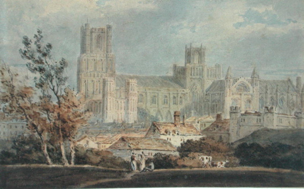 Detail of View of Ely Cathedral by Joseph Mallord William Turner