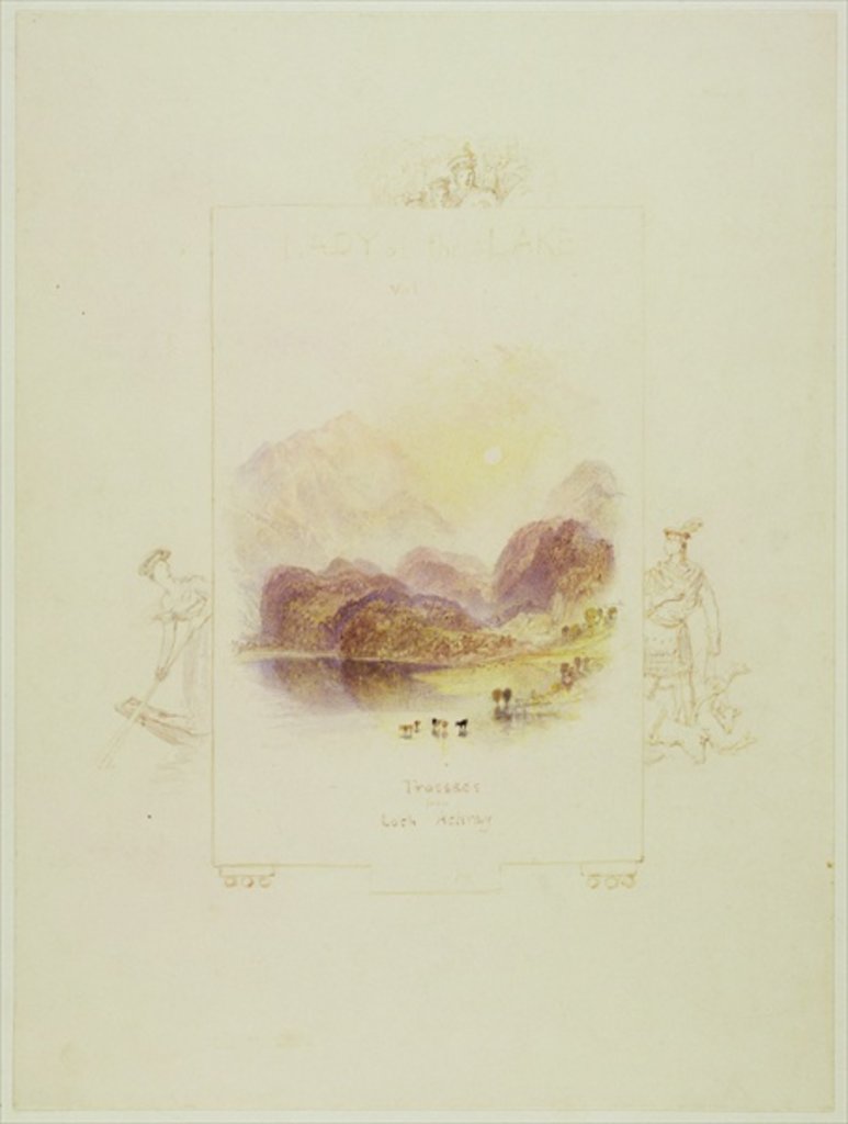 Detail of Design for an illustration for Walter Scott's 'Lady of the Lake', Loch Achray by Joseph Mallord William Turner