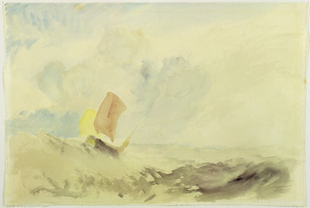 Detail of A Sea Piece - A Rough Sea with a Fishing Boat, 1820-30 by Joseph Mallord William Turner