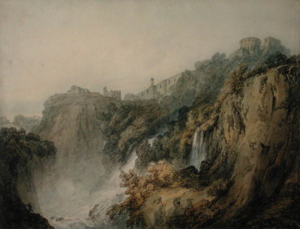 Detail of Tivoli with the Temple of the Sibyl and the Cascades, c.1796-97 by Joseph Mallord William Turner