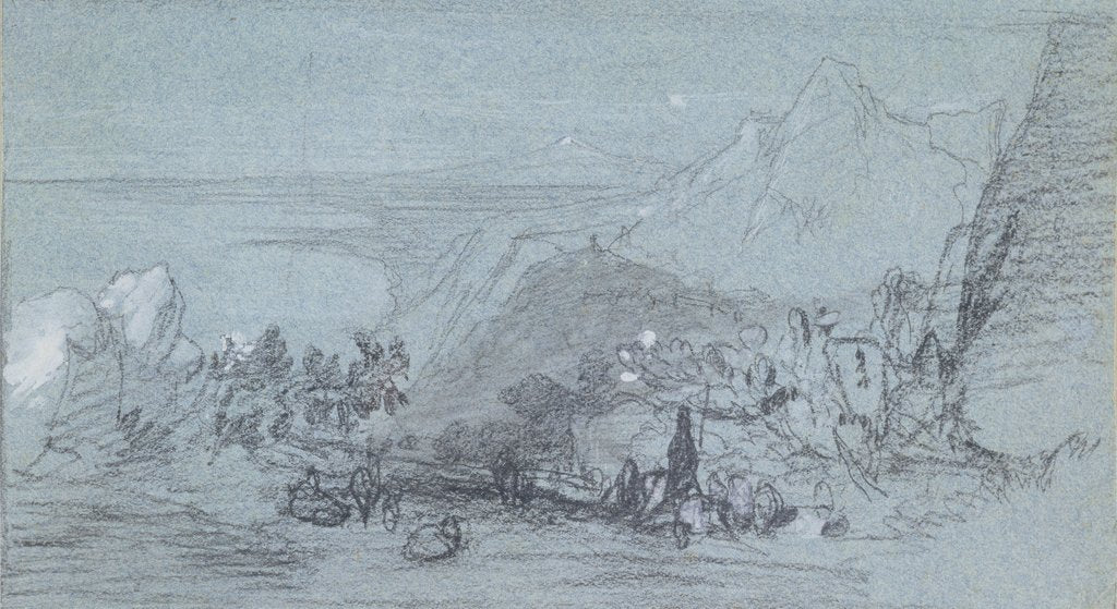 Detail of Taormina by Edward Lear