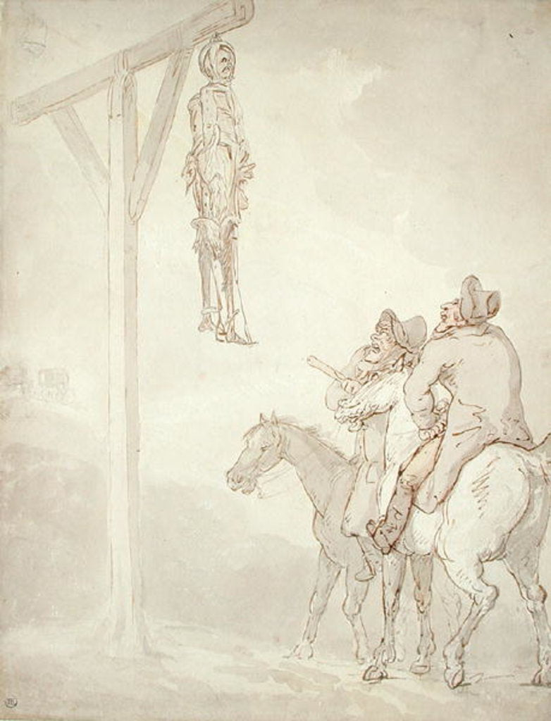 Detail of The Gibbet by Thomas Rowlandson