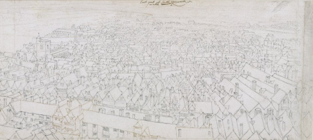 Detail of View of the East Part of Southwark Looking Towards Greenwich by Wenceslaus Hollar