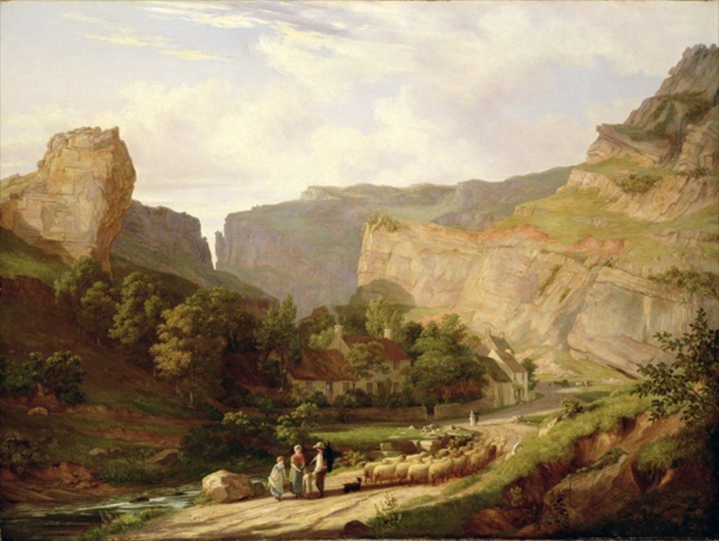 Detail of A View of Cheddar Gorge by George Vincent