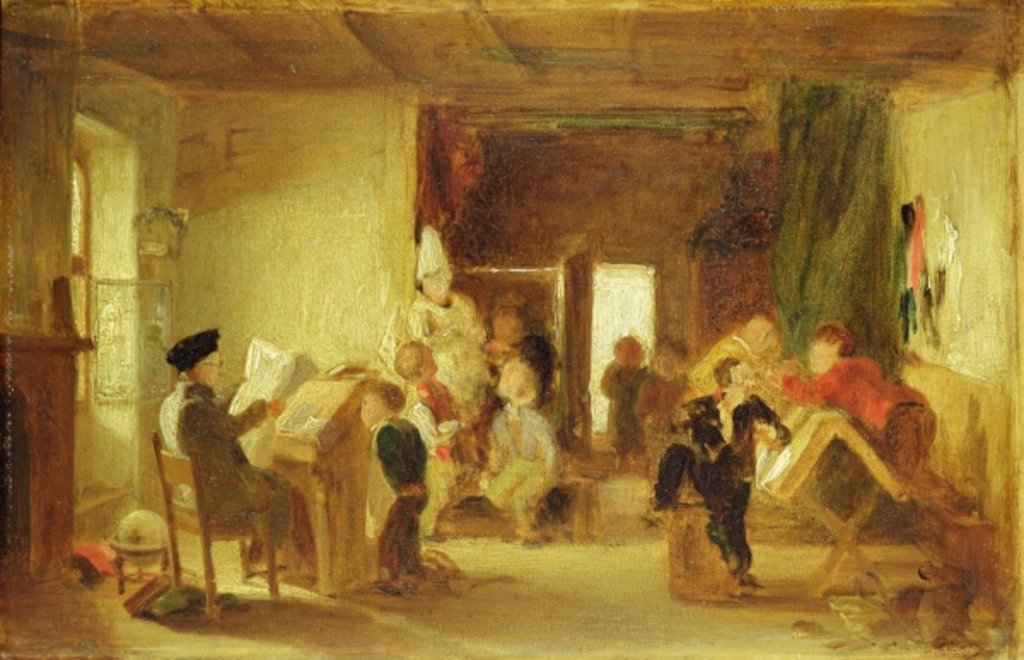 Detail of A Study for 'The Schoolroom' by Thomas Webster