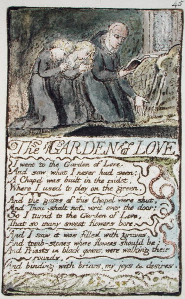 Detail of 'The Garden of Love' by William Blake