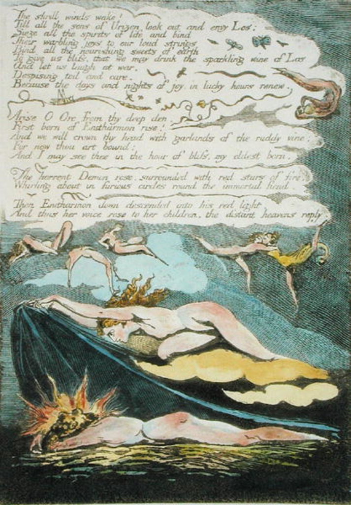 Detail of The shrill winds wake... by William Blake