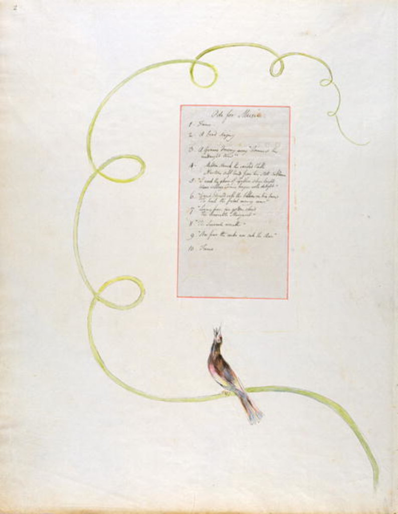 Detail of Ode for Music by William Blake