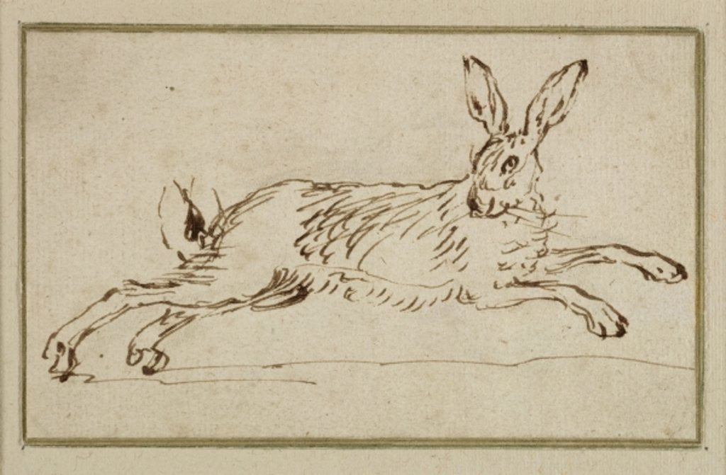 Detail of A Hare Running, With Ears Pricked by James Seymour