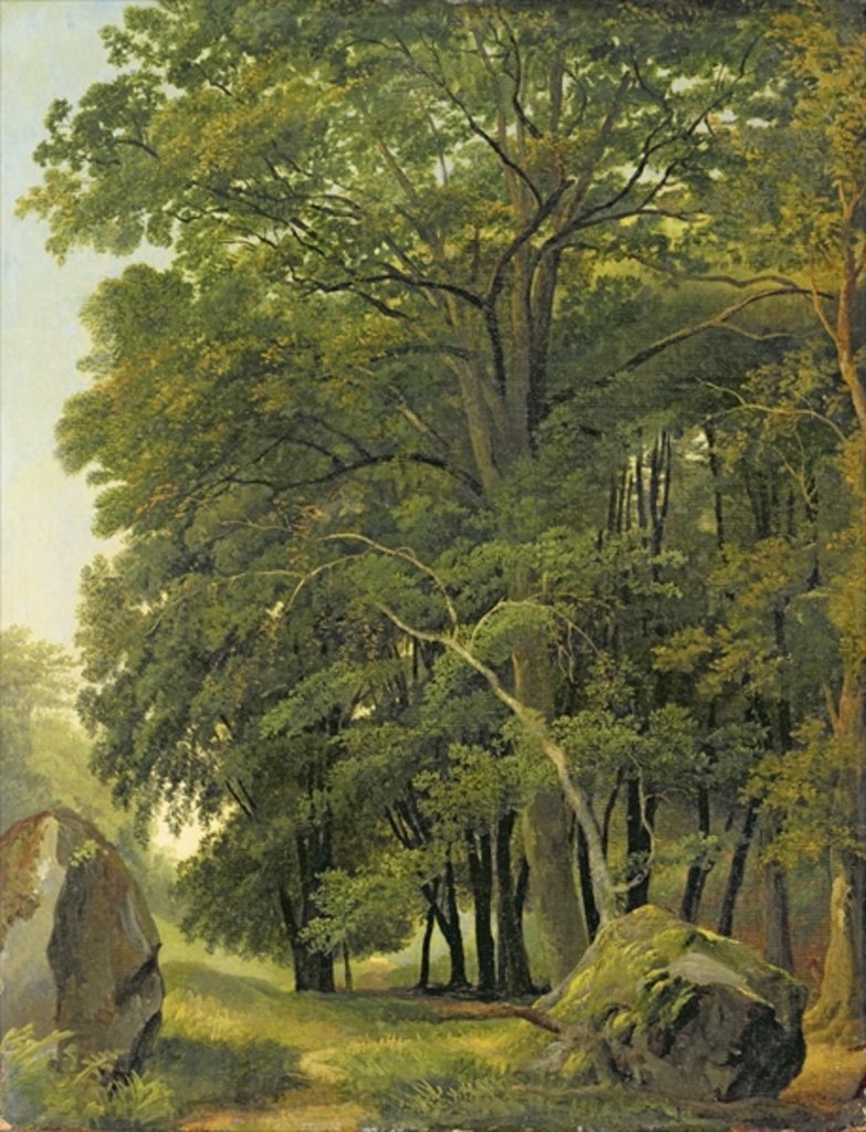 Detail of A Wooded Landscape by Ramsay Richard Reinagle