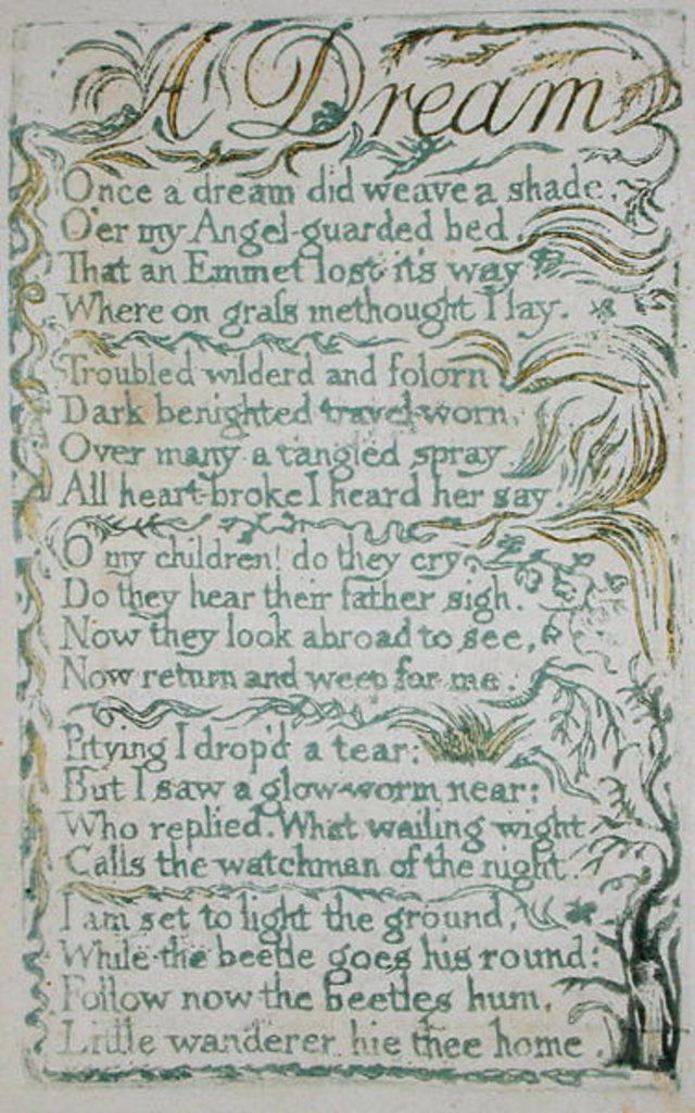 Detail of A Dream by William Blake