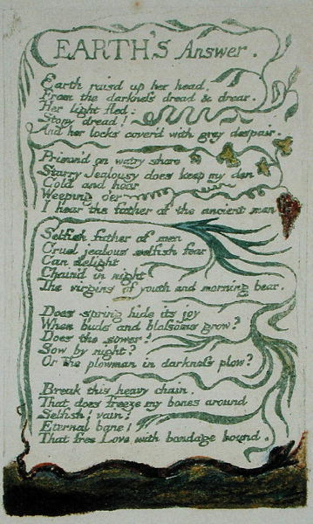 Detail of Earth's Answer by William Blake