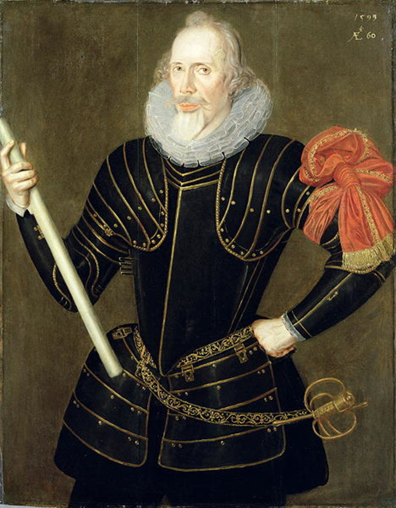 Detail of Portrait of a Man, 1593 by Robert the Elder Peake