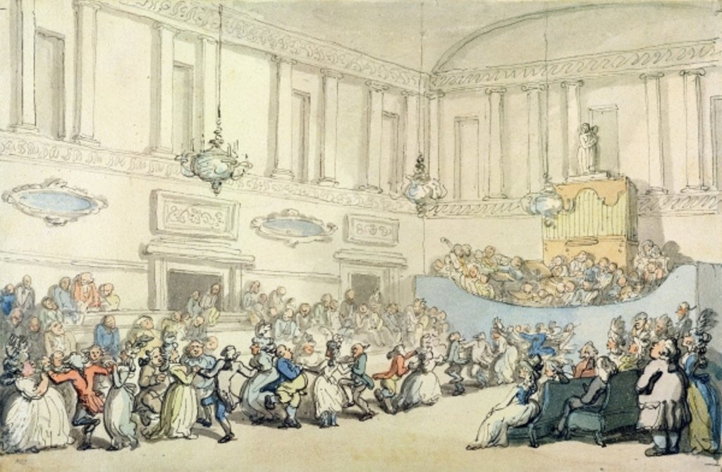 Detail of The Ball by Thomas Rowlandson