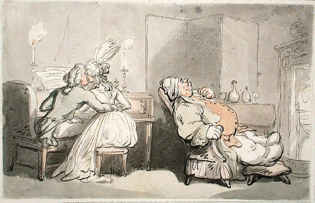 Detail of The Music Master by Thomas Rowlandson