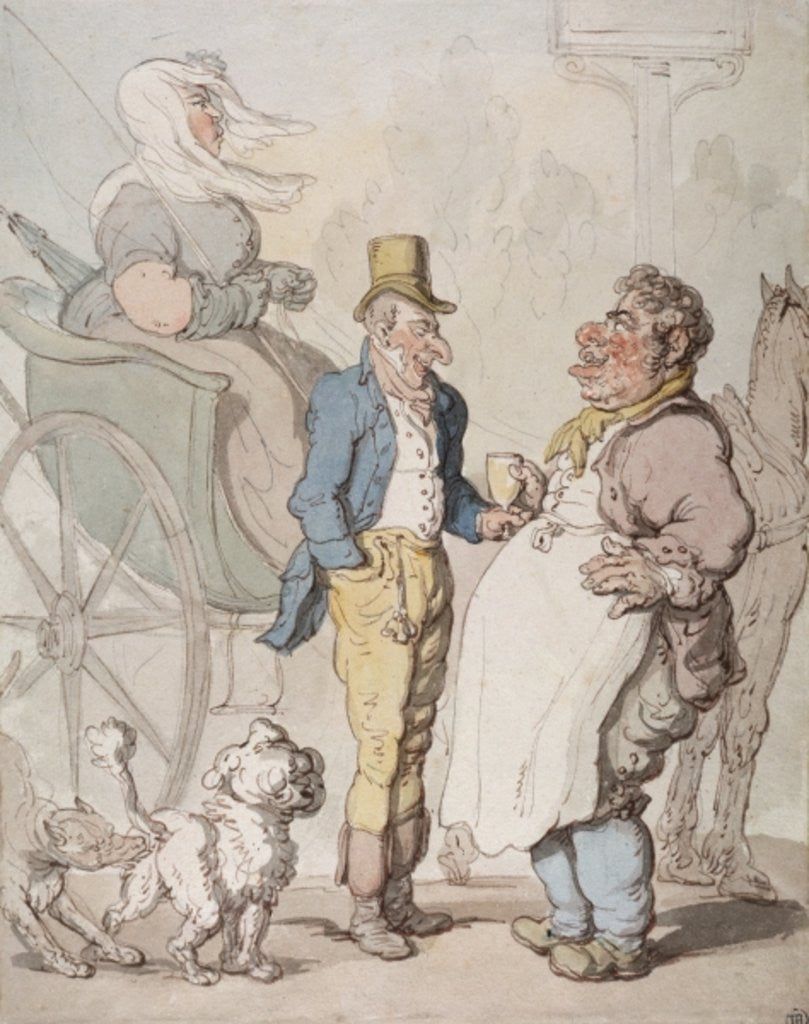 Detail of Slender Billy, Travellers taking refreshment by Thomas Rowlandson