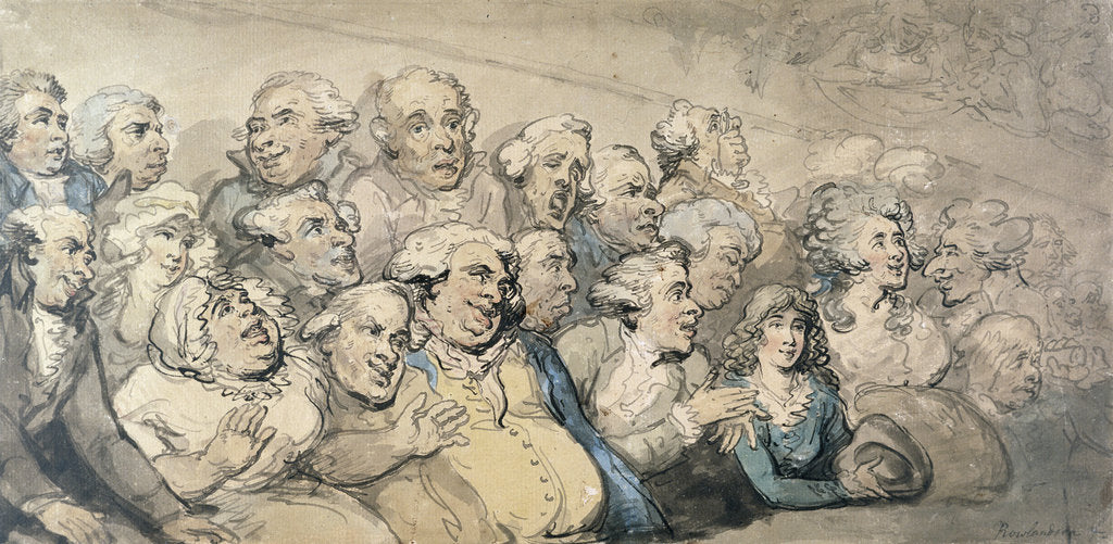 Detail of An Audience at Drury Lane Theatre by Thomas Rowlandson