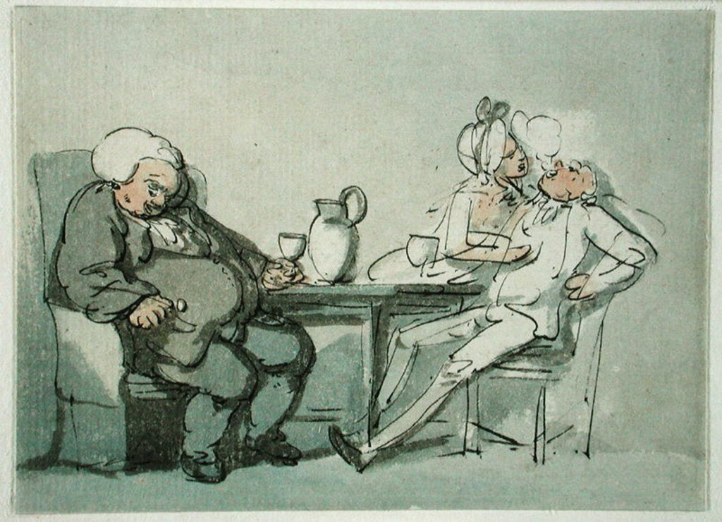 Detail of The Doctor Overcame by Thomas Rowlandson