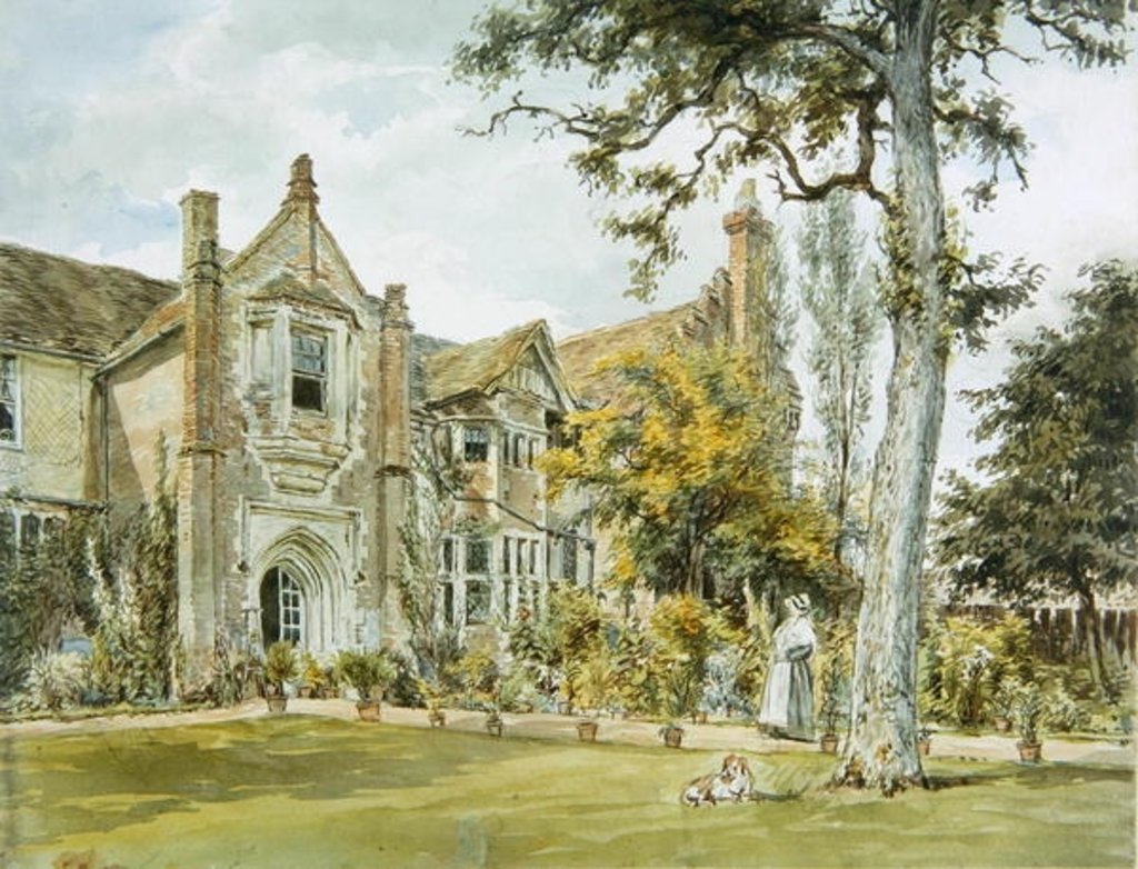 Detail of The Lecture House, Watford, c.1820 by William Henry Hunt