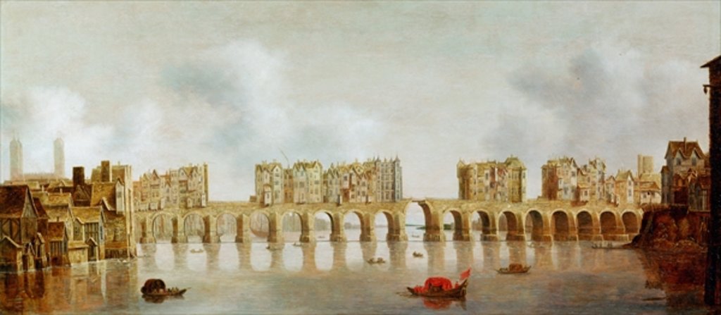 Detail of View of London Bridge, c.1632 by Claude de Jongh
