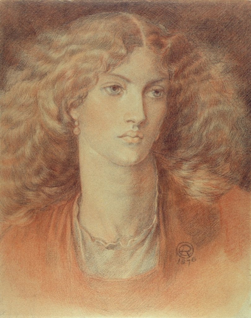 Detail of Head of a Woman, called Ruth Herbert, 1876 by Dante Gabriel Charles Rossetti