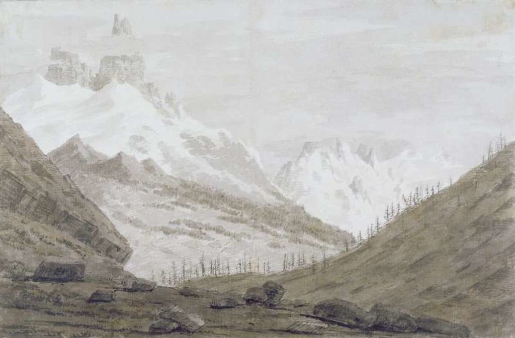 Detail of Between Chamonix and Martigny, 1776 by John Robert Cozens