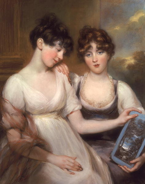 Detail of Portrait of Anne and Maria Russell, 1804 by John Russell