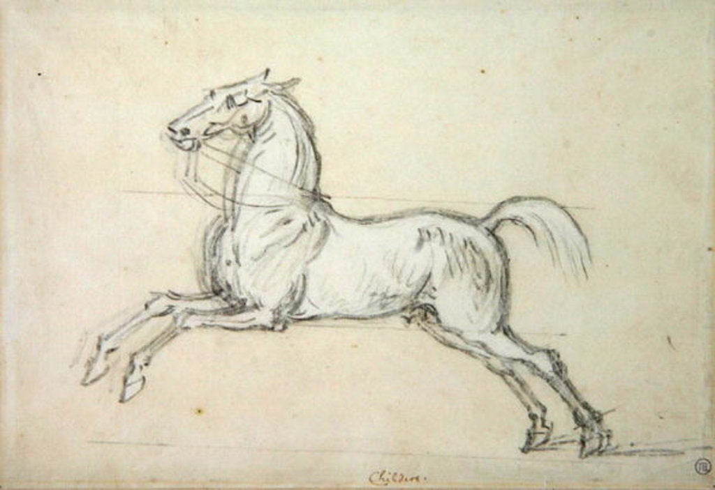 Detail of Flying Childers galloping to left: bridled but not saddled by James Seymour