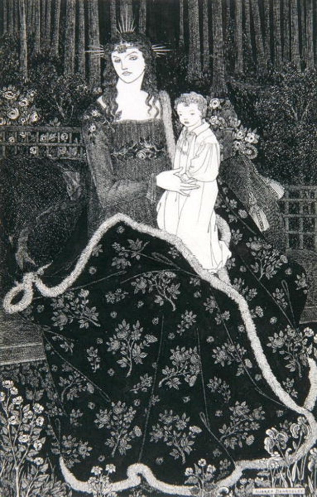 Detail of A large Christmas Card, 1895 by Aubrey Beardsley