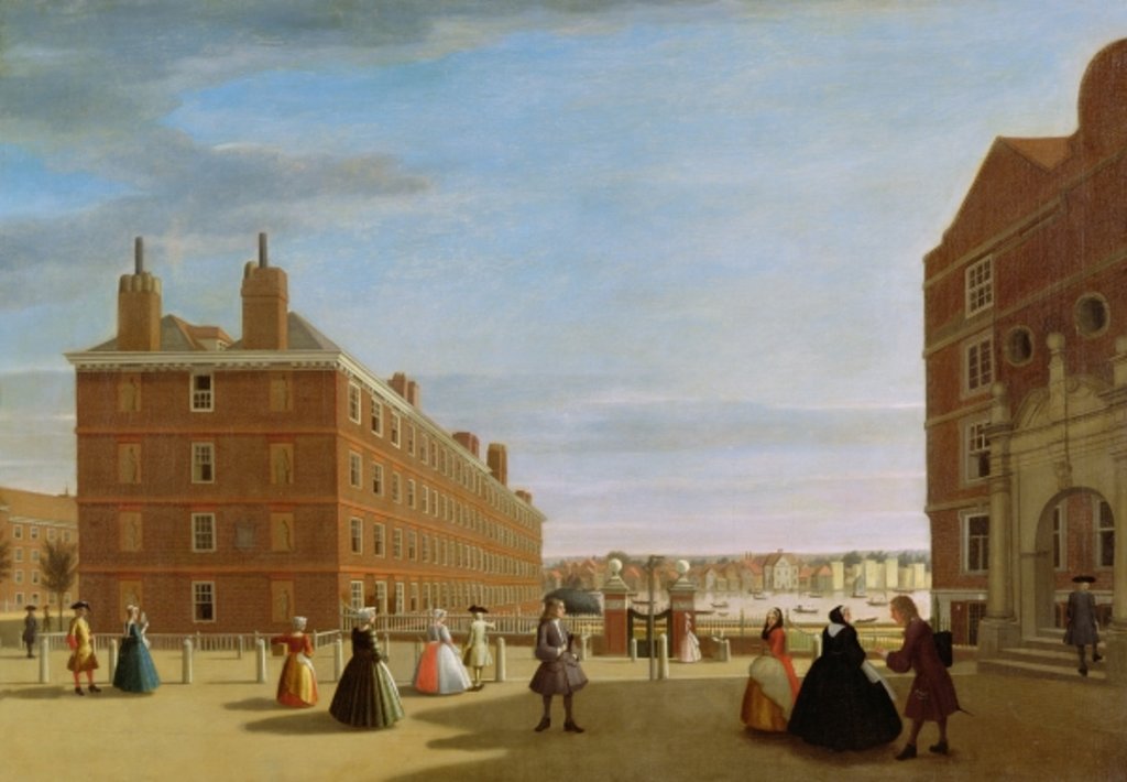 Detail of The Paper Buildings, Inner Temple, London, c.1725 by Anonymous
