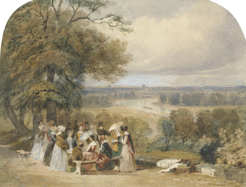Detail of A Picnic on Richmond Hill by Joseph Murray Ince