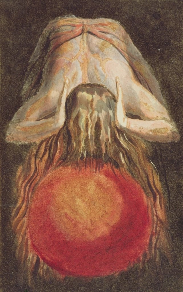 Detail of And left a round globe of blood, Trembling upon the Void... by William Blake