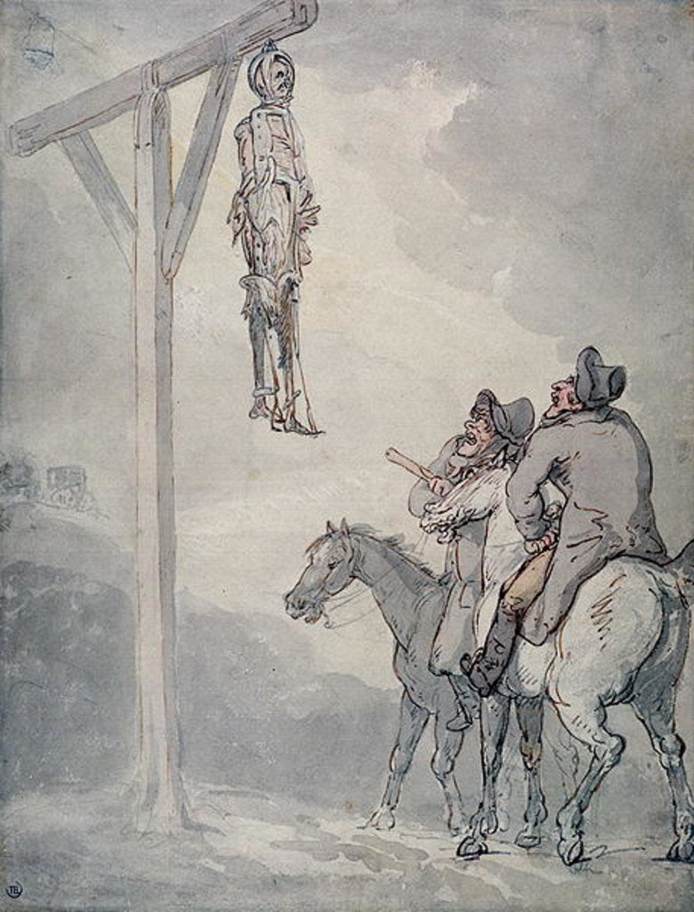 Detail of The Gibbet by Thomas Rowlandson