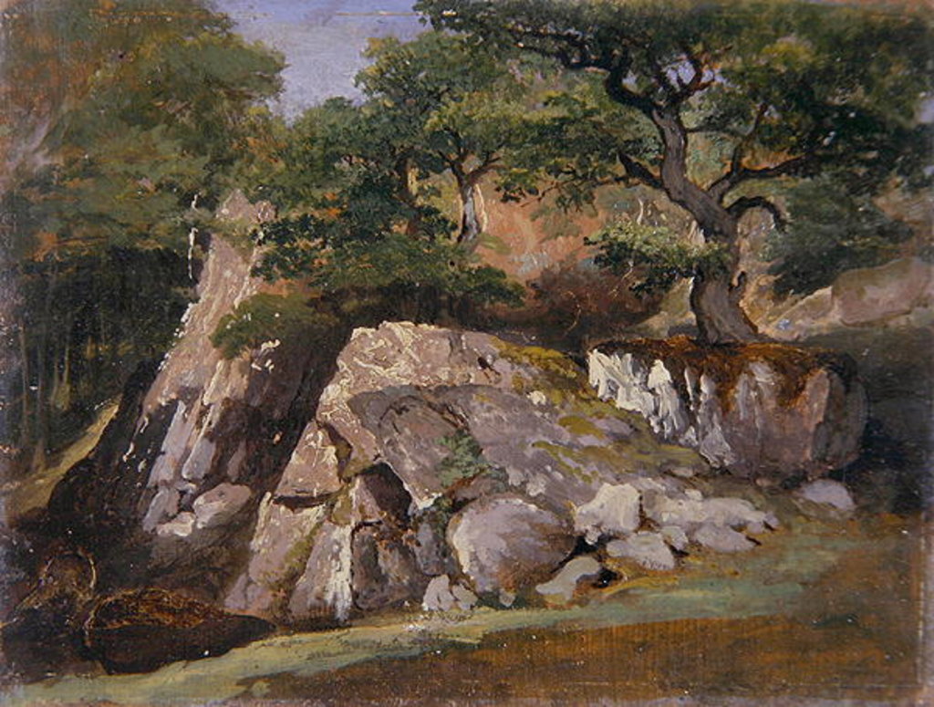 Detail of A View of the Valley of Rocks near Mittlach by James Arthur O'Connor
