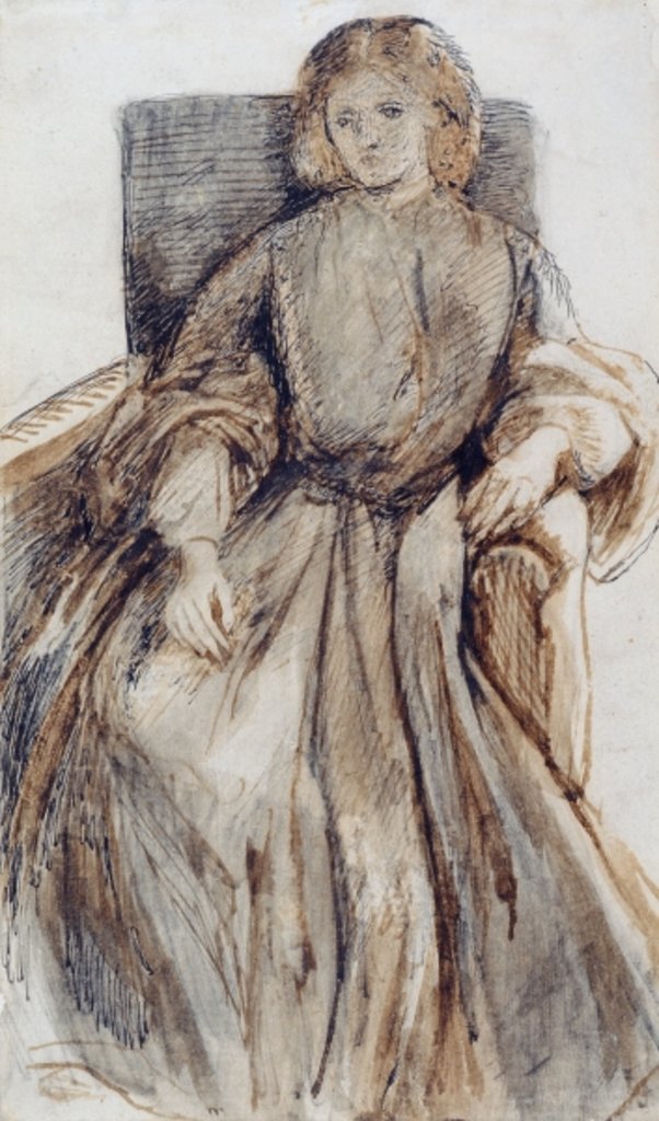 Detail of Miss Elizabeth Siddal by Dante Gabriel Charles Rossetti