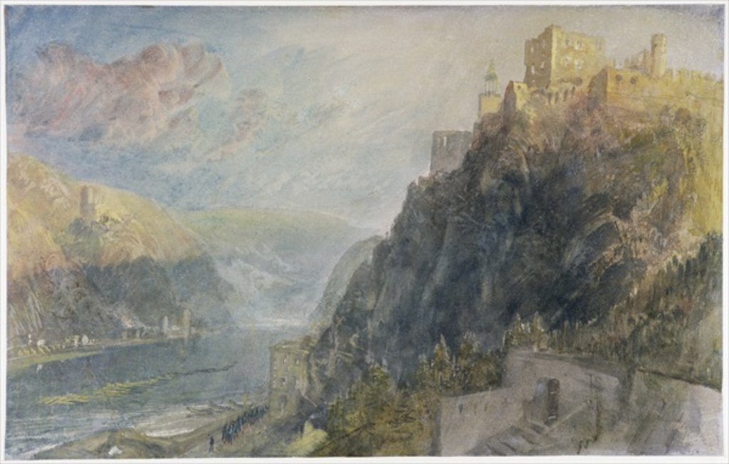 Detail of Rheinfels looking to Katz and Gourhausen, 1817 by Joseph Mallord William Turner