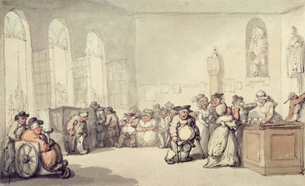 Detail of The Pump Room by Thomas Rowlandson