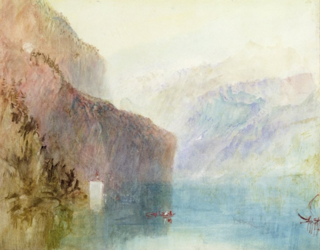 Detail of Tell's Chapel, Lake Lucerne, c.1841 by Joseph Mallord William Turner