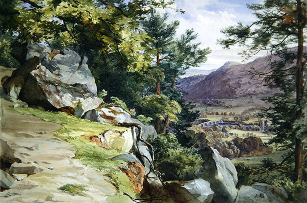 Detail of View of Craig-y-Barns, Dunkeld, Looking South by John Henry Mole