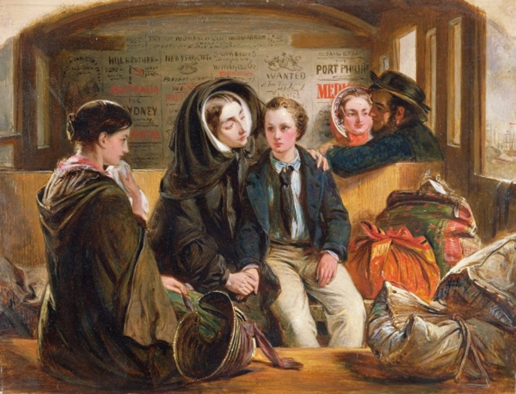 Detail of Second Class - The Parting, 'Thus part we rich in sorrow, parting poor' by Abraham Soloman