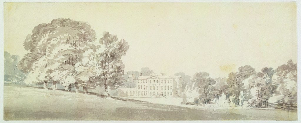 Detail of A three storied Georgian house in a park, c.1795 by Joseph Mallord William Turner