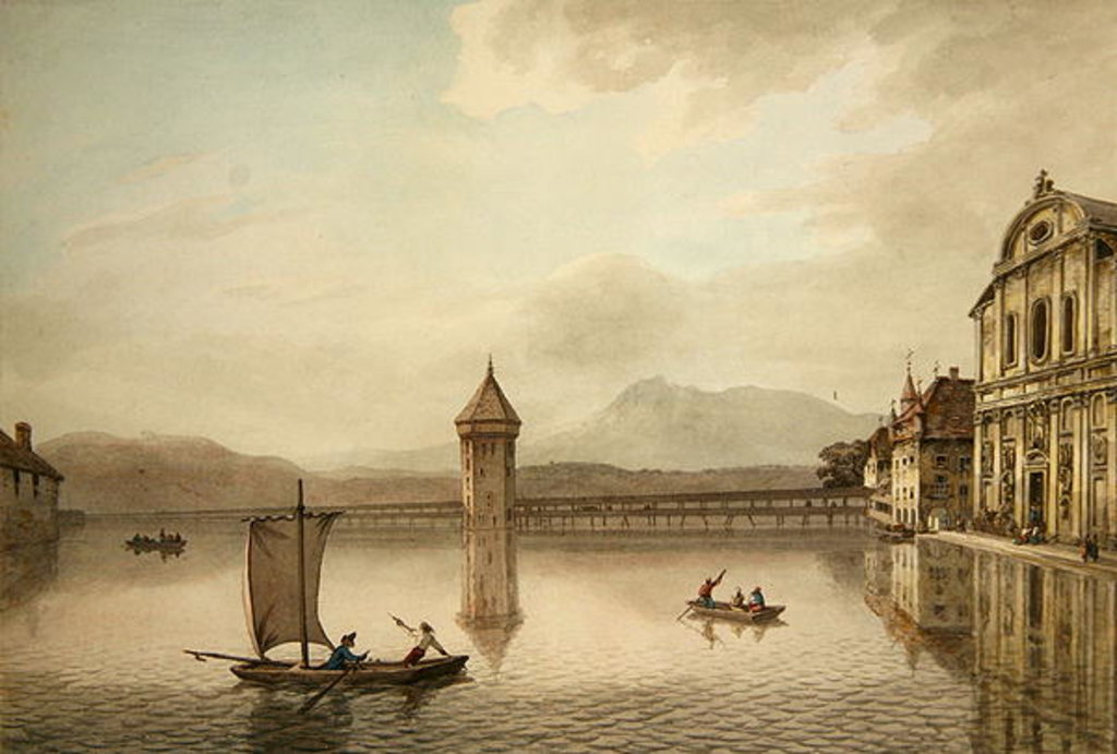 Detail of A View at Lucerne by William Pars