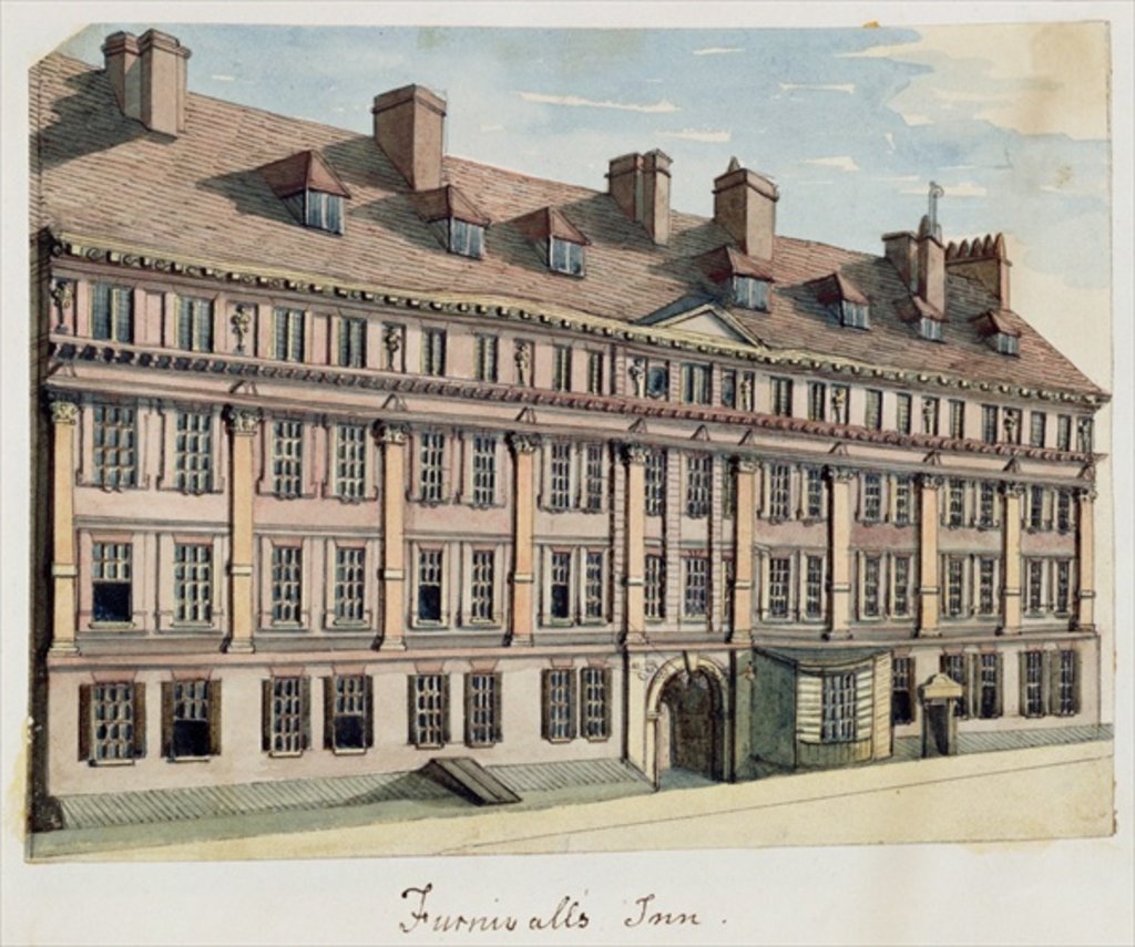 Detail of Furnival's Inn by Samuel Ireland