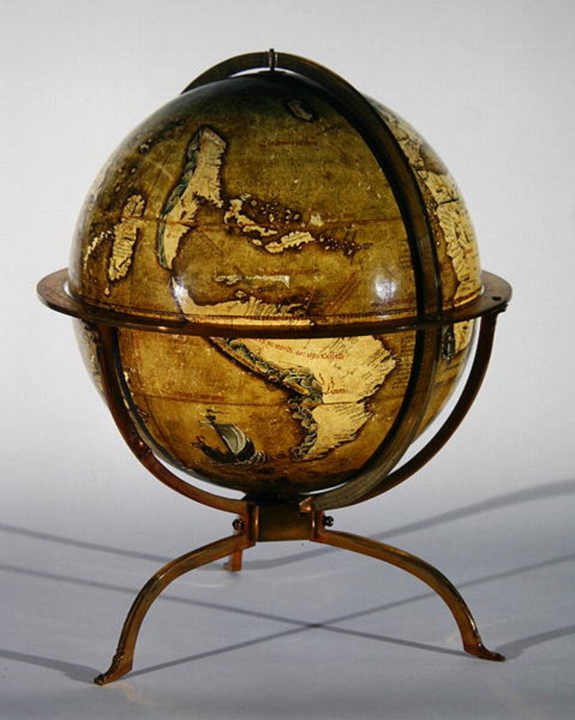 Detail of Terrestrial Globe, one of a pair known as the 'Brixen' globes, c.1522 by Martin  Waldsemuller