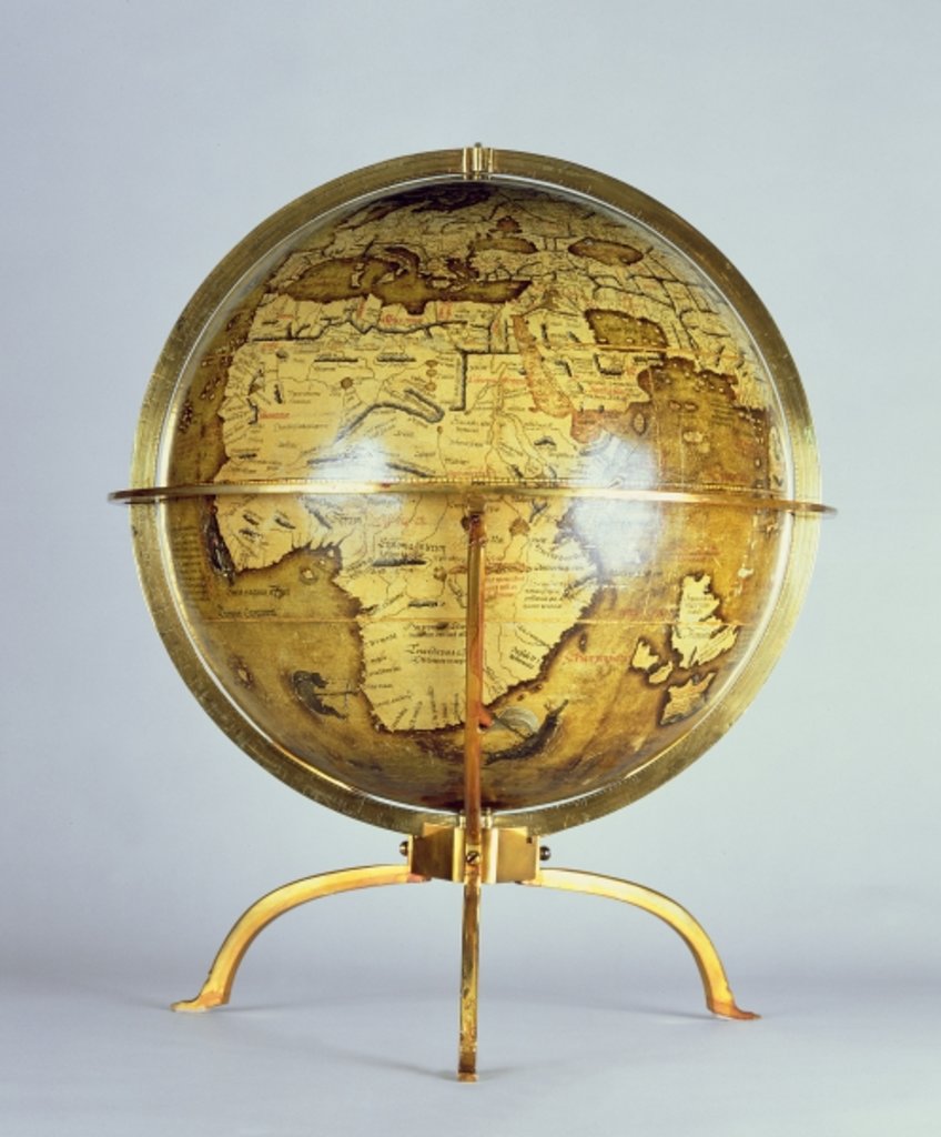 Detail of Terrestrial globe by Martin Waldsemuller