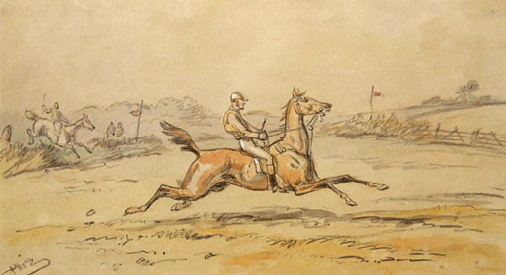 Detail of Point to Point Racing by Hablot Knight Browne