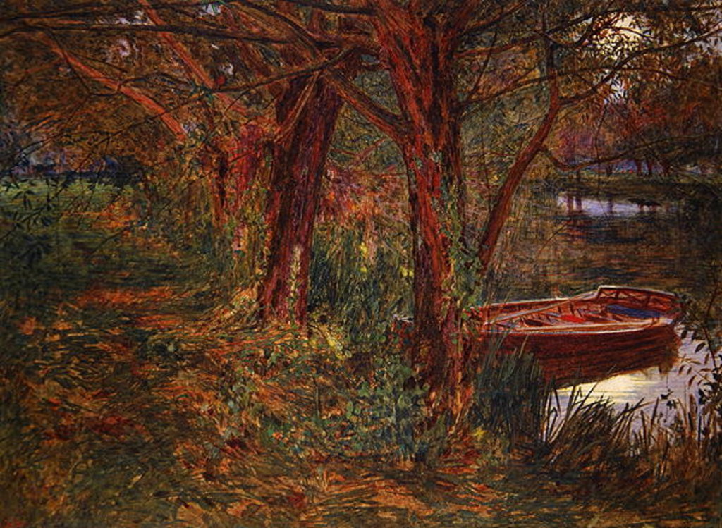 Detail of The River at Dusk by Albert Goodwin