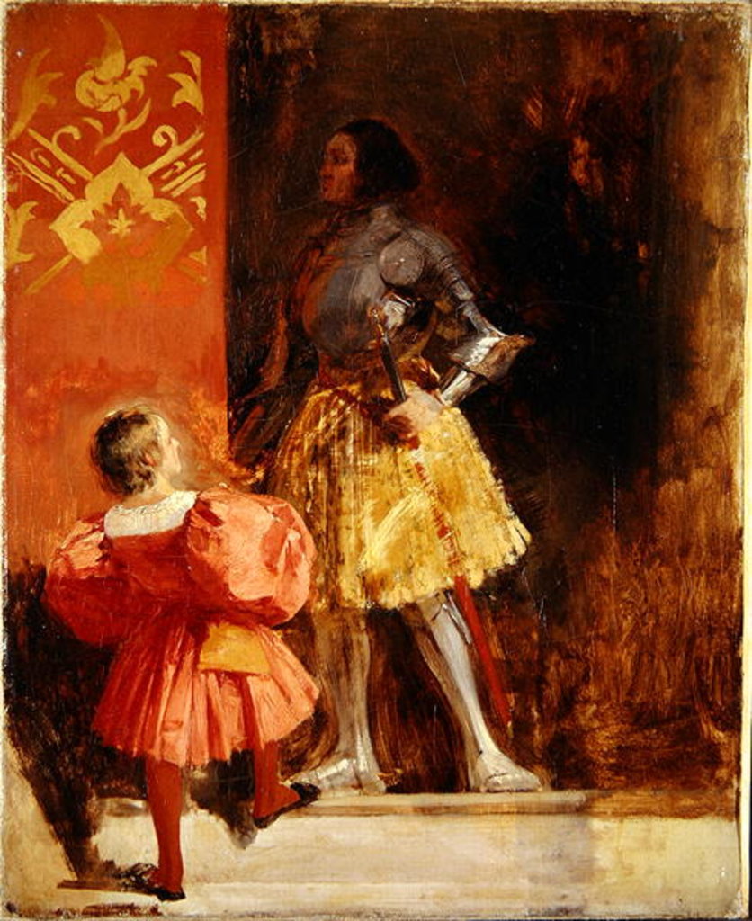 Detail of A Knight and Page, c.1826 by Richard Parkes Bonington